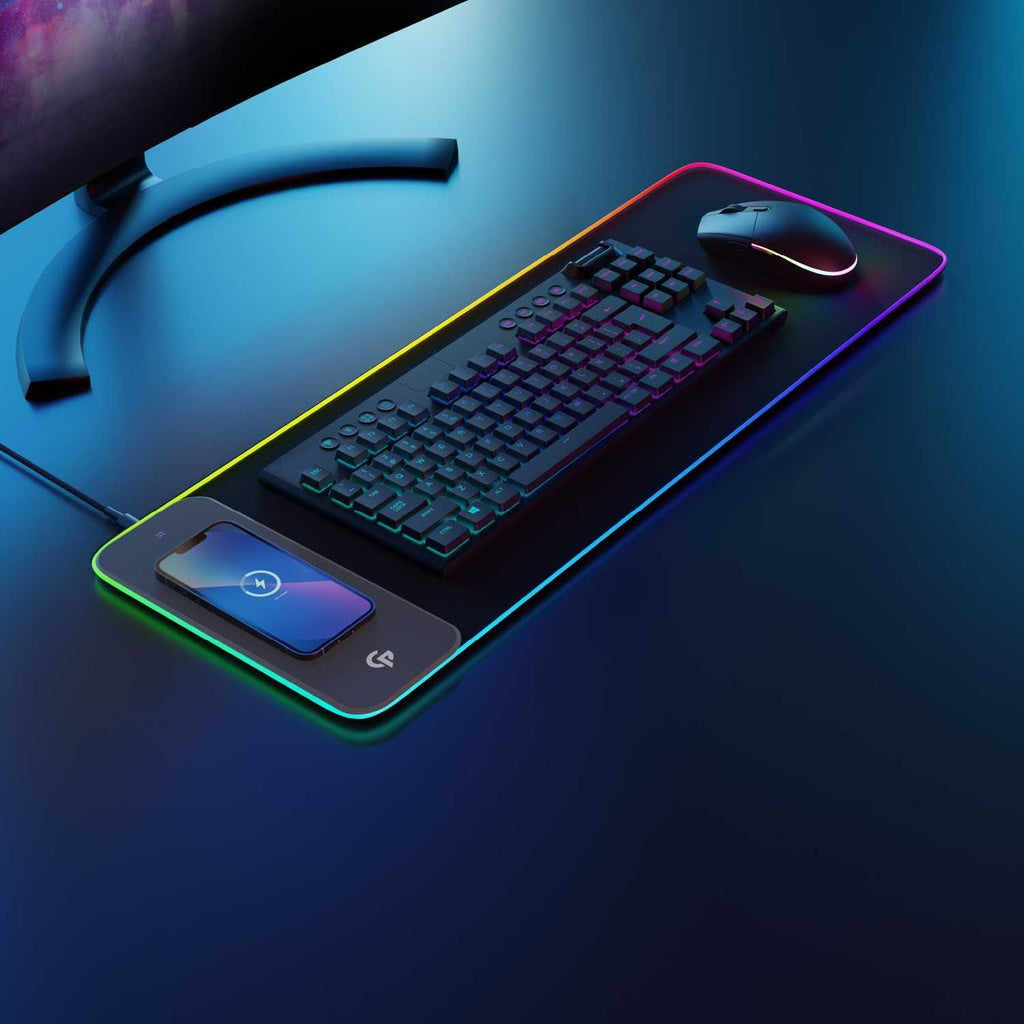 RGB Gaming Mouse Pad,Wireless Charging Mouse Pad