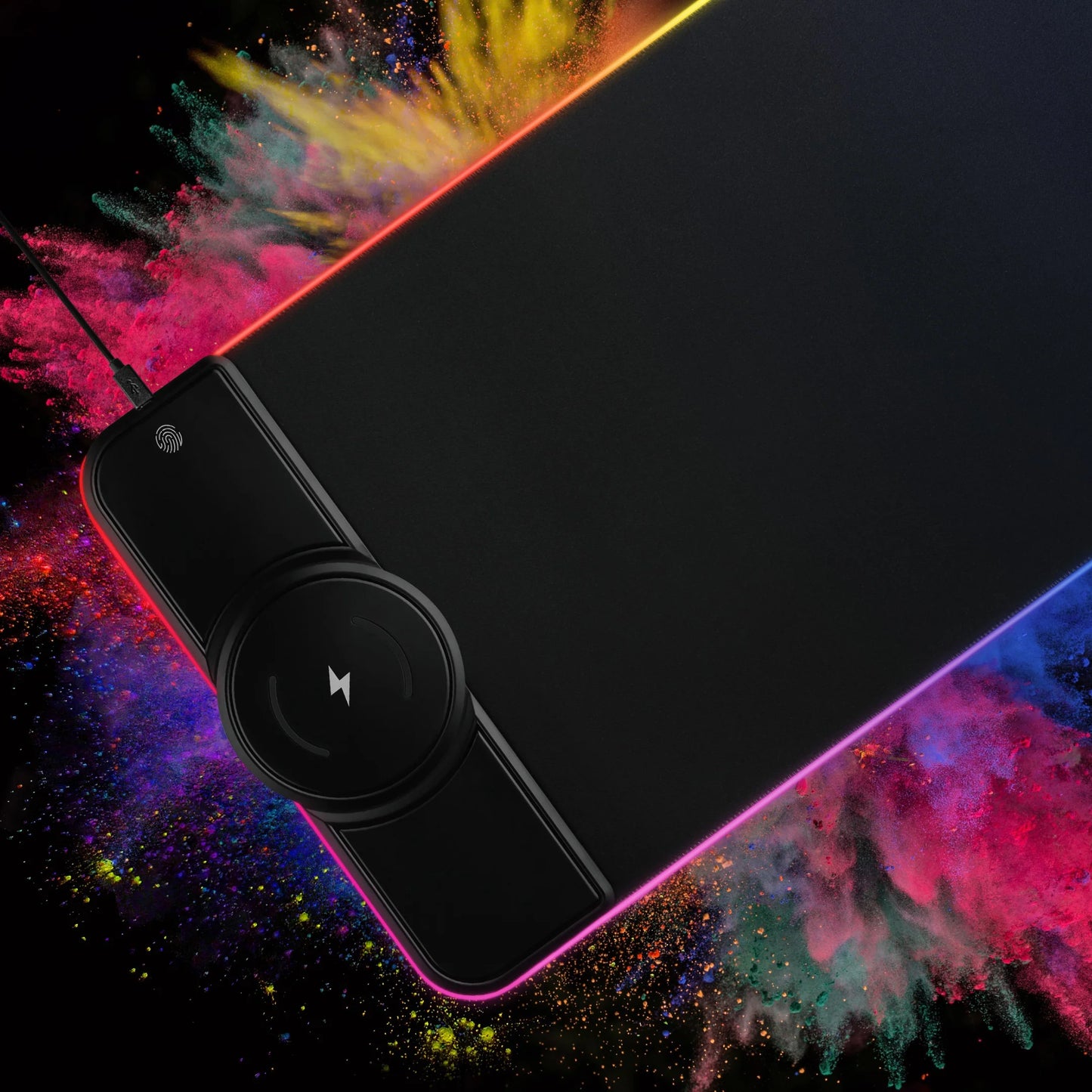 RGB Gaming Mouse Pad,Wireless Charging Mouse Pad