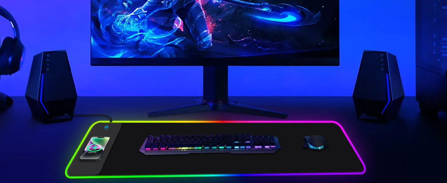 RGB Gaming Mouse Pad,Wireless Charging Mouse Pad